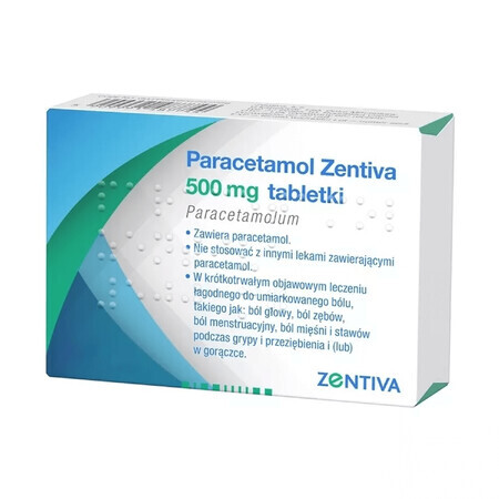 Paracetamol Zentiva 500 mg, 50 comprimate