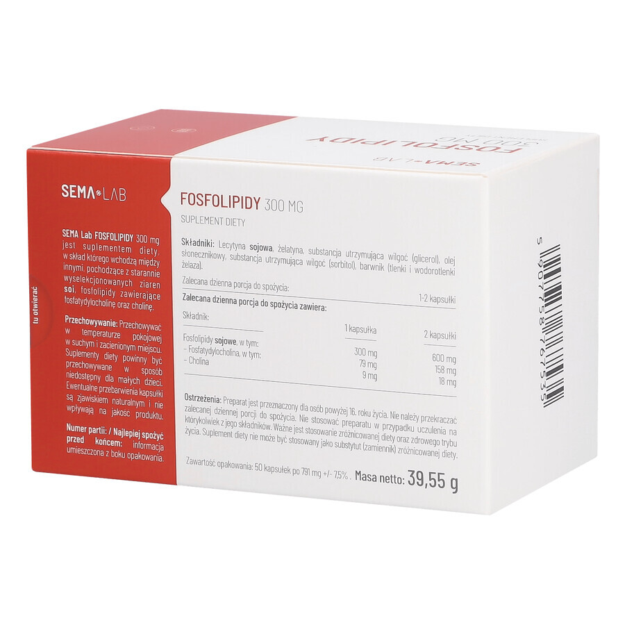 SEMA Lab Fosfolipidi 300 mg, 50 capsule