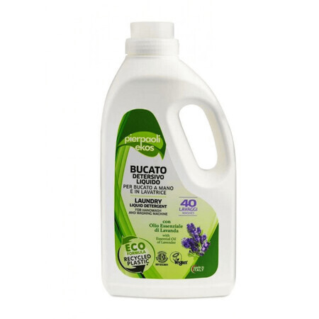 Pierpaoli Ekos, liquido per il lavaggio a mano e in lavatrice con olio di lavanda, Eco, 2 l