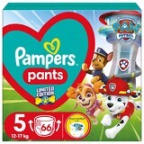 Pampers Pants, pannolini, Psi Patrol, taglia 5, 12-17 kg, 66 pz.