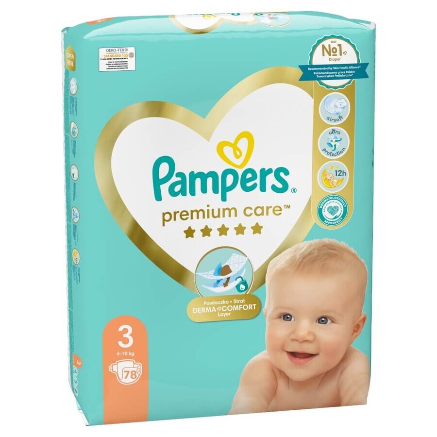 Pampers Premium Care, Windeln Größe 3, 6-10 kg, 78 Stück