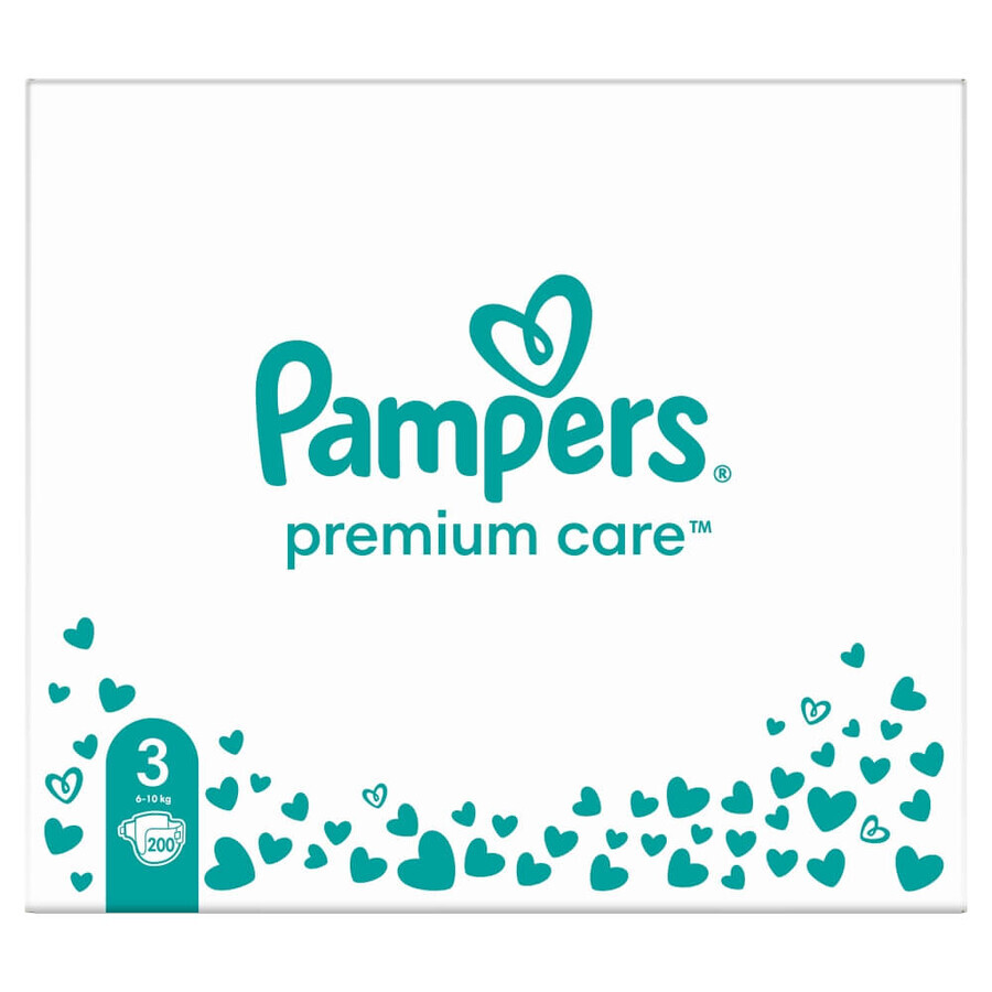 Pampers Premium Care, Windeln Größe 3, 6-10 kg, 200 Stück