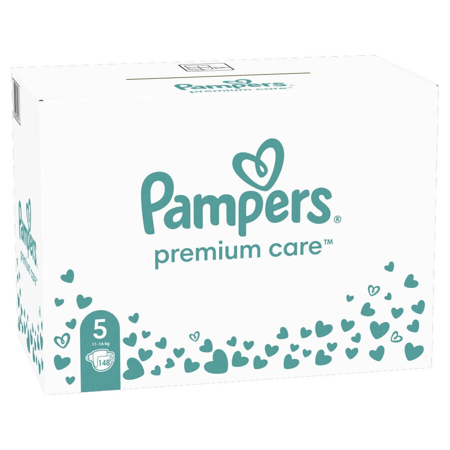 Pampers Premium Care, diapers, size 5, 11-16 kg, 148 pcs