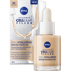 Nivea Hyaluron Cellular Filler 3in1, siero-primer, colore naturale, 30 ml