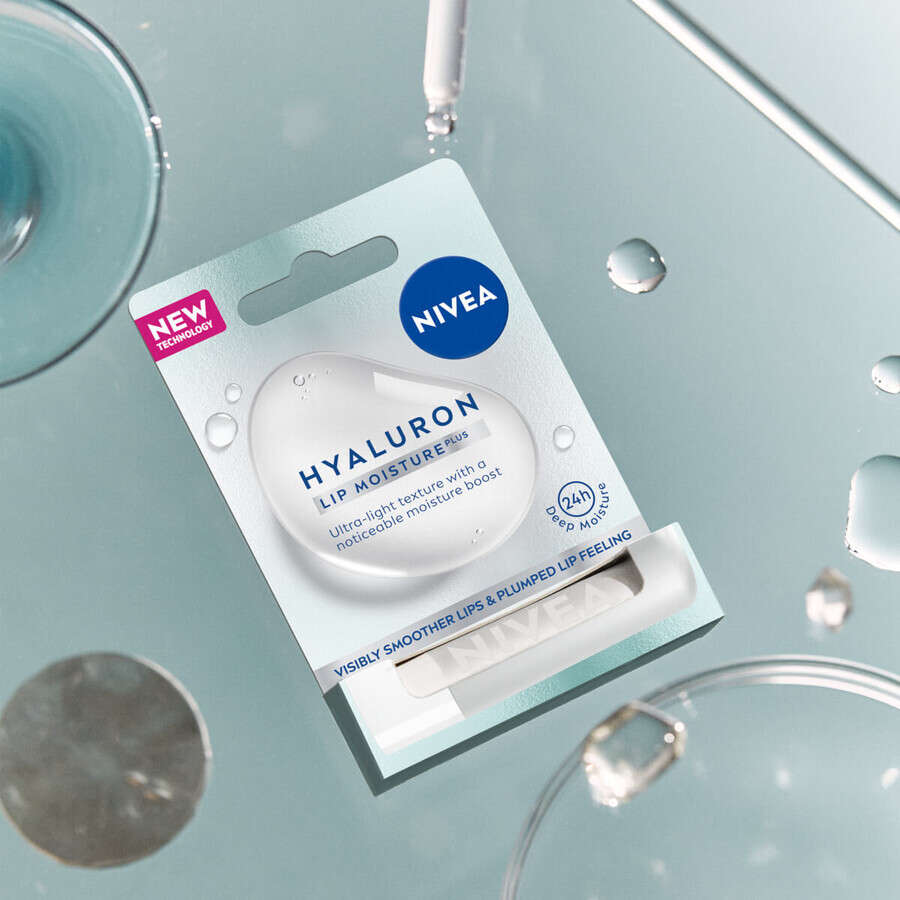 Nivea Hyaluron, balsamo trasparente per labbra, 5,2 g