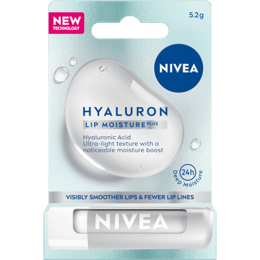 Nivea Hyaluron, balsamo trasparente per labbra, 5,2 g