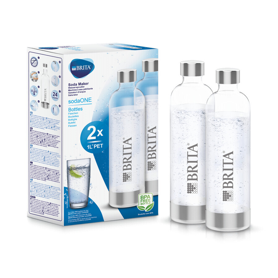 Brita SodaOne, bouteille pour carbonateur, 2 pièces