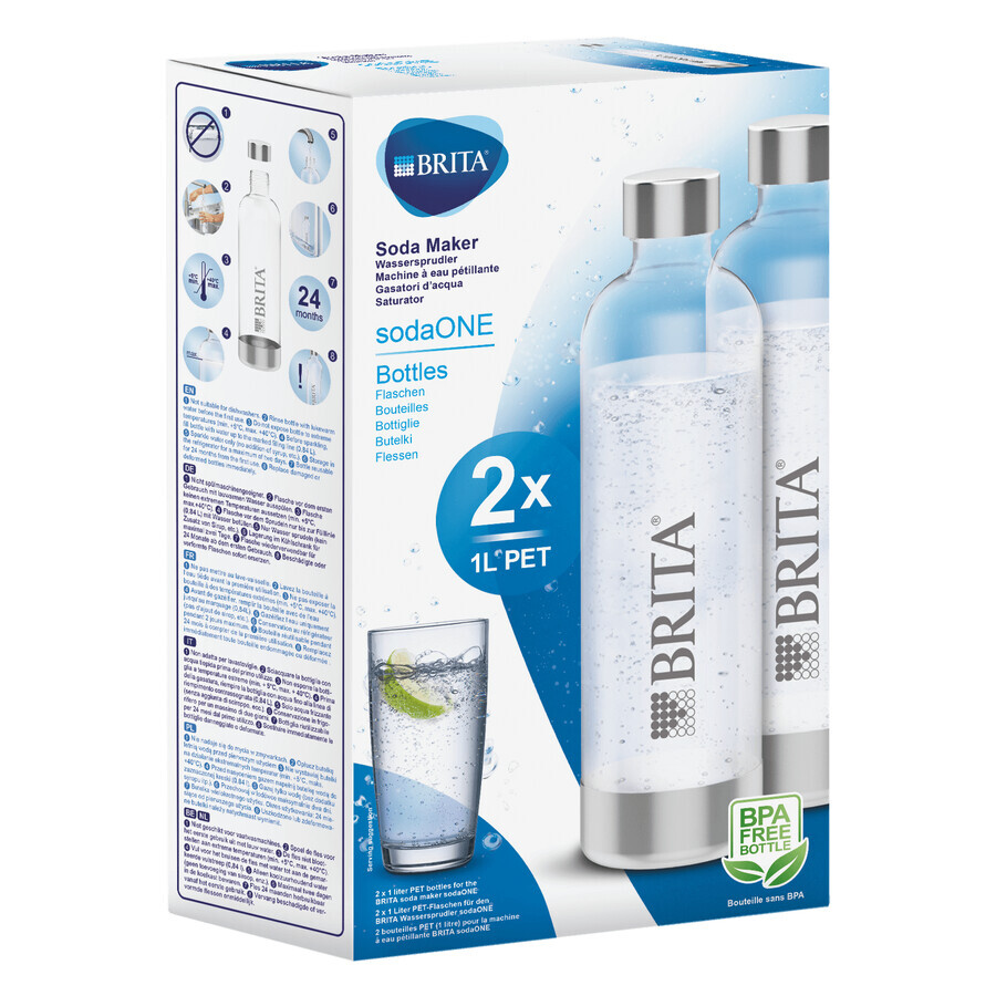 Brita SodaOne, bouteille pour carbonateur, 2 pièces