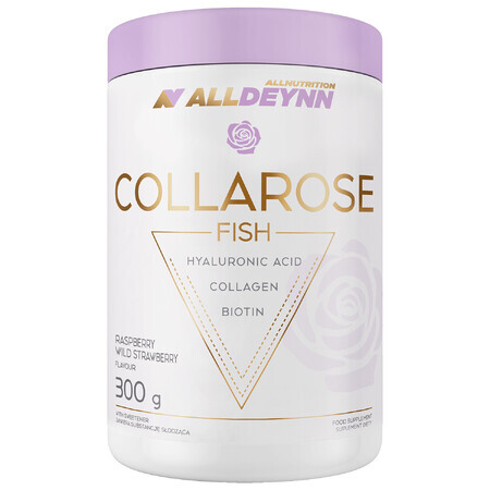 Allnutrition Alldeynn CollaRose Pesce, gusto lampone e fragola, 300 g