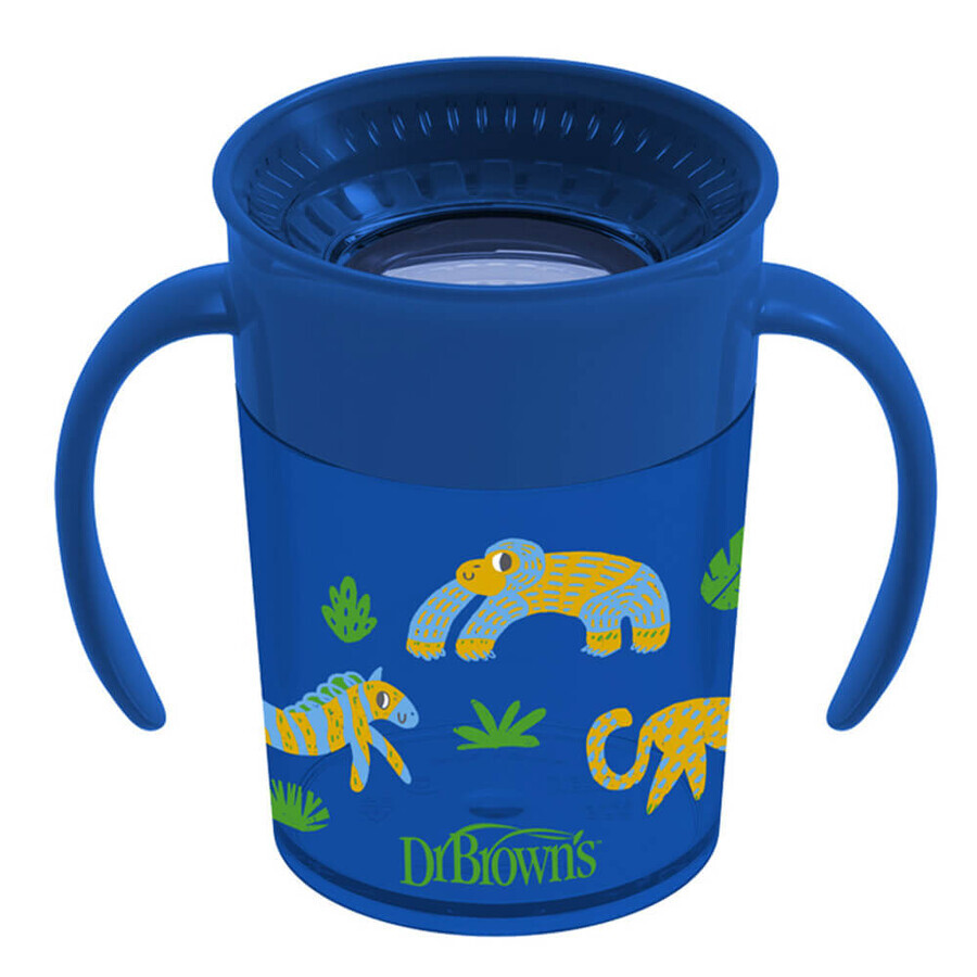 Dr Brown's, 360° taza para beber, azul, 200 ml, a partir de 6 meses, 1 unidad