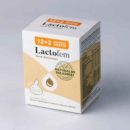 Lactofem, gusto caramello, 12 bustine +2 bustine gratuite