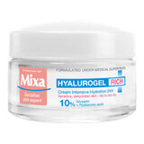 Hyaluronic acid 24h intense moisturizing cream for dry and very dry skin Hyalurogel Rich, 50 ml, Mixa