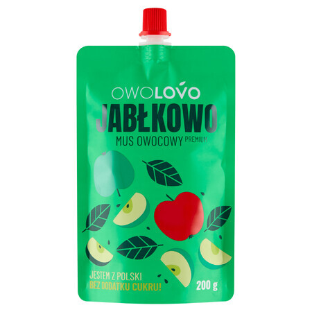 Owolovo Mousse de fruits Premium à la pomme en tube, 200 g