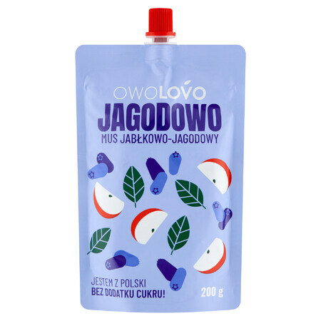 Owolovo mousse baies-pommes en tube, 200 g