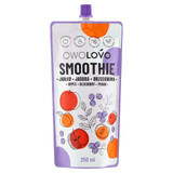 Owolovo Smoothie in tubo, mela, mirtillo, pesca, 250 ml