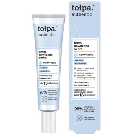 Tolpa Authentic, crema viso Pelle Idratata, super ricca, 40 ml