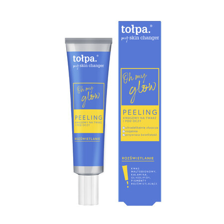 Tolpa My Skin Changer Oh My Glow, peeling acido per viso e occhi, 40 ml