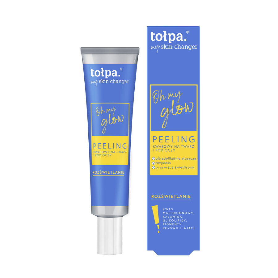 Tolpa My Skin Changer Oh My Glow, peeling acido per viso e occhi, 40 ml