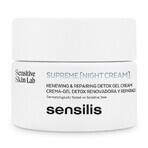 Sensilis Supreme, gel-crema notte riparatore e ringiovanente, 50 ml