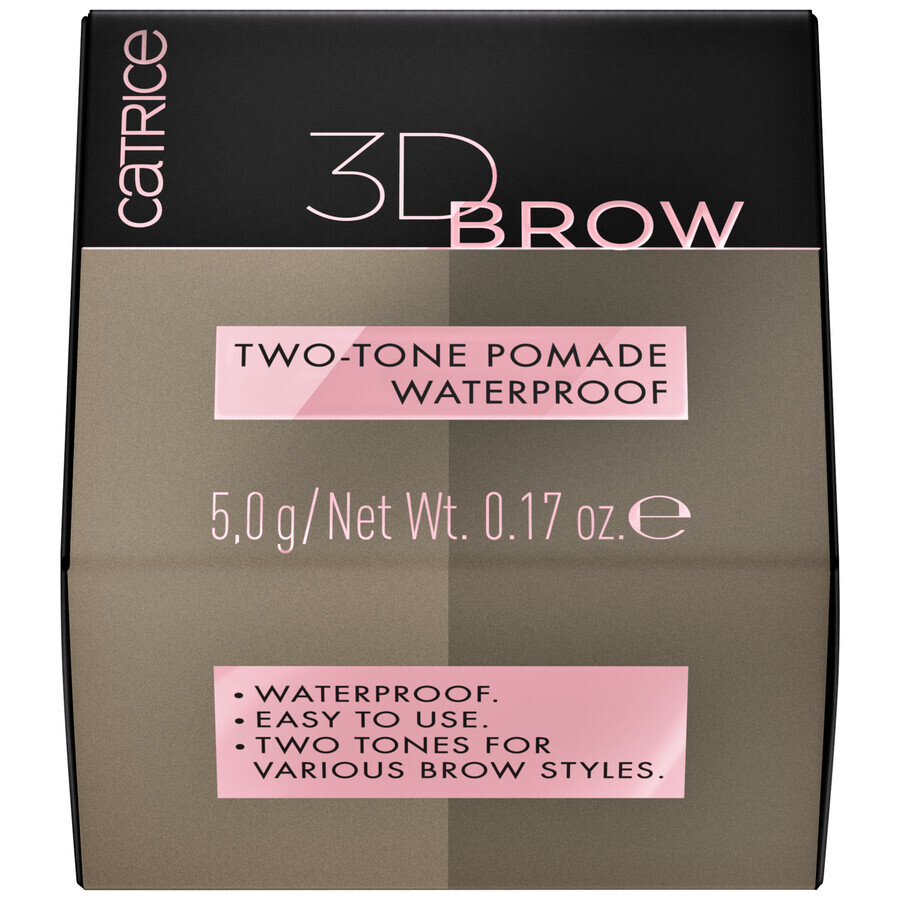 Catrice 3D Brow Two-Tone Pomade Waterproof, No. 010 Light to Medium, 5 g