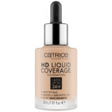 Catrice HD Liquid Coverage Foundation 24H, foundation with liquid coverage, 030 Sand Beige, 30 ml