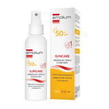 Set solare Emolium, spray protettivo minerale per bambini dal primo giorno di vita e adulti, SPF 50+, 2 x 100 ml + pallone da spiaggia in omaggio