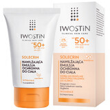 Set Iwostin Solecrin, emulsie protectoare, SPF 50+, 2 x 100 ml + minge de plajă gratuită