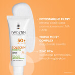 Iwostin Solecrin Purritin set, fluido matificante ligero, SPF 50+, 2 x 40 ml + pelota de playa de regalo