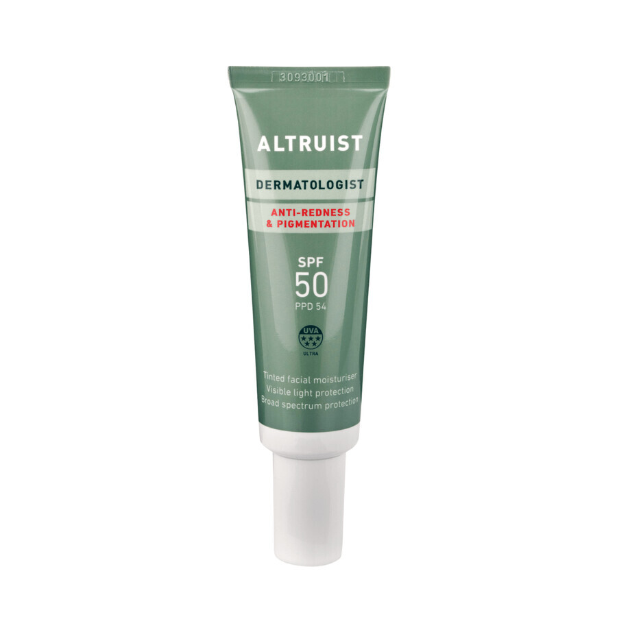 Altruist Anti-Redness &amp; Pigmentation, protezione solare per il viso per correggere arrossamenti e discromie, SPF 50, 30 ml