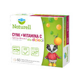 Naturell Zinco + Vitamina C per bambini, gusto arancia, 60 compresse masticabili