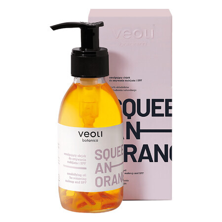 Veoli Botanica Squeeze An Orange, aceite emulsionante para desmaquillar y SPF, aroma a naranja, 132,7 g