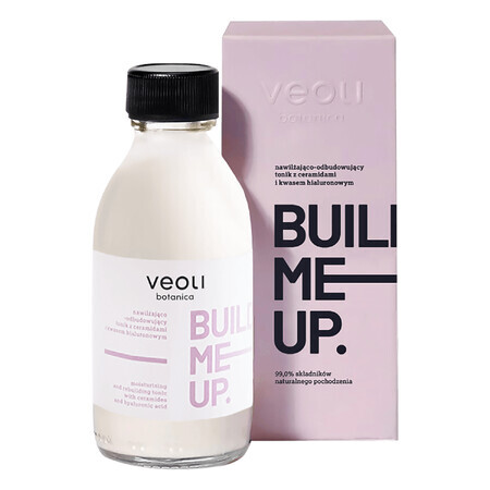 Veoli Botanica Build Me Up, tónico hidratante y reconstructor con ceramidas y ácido hialurónico, 150 ml