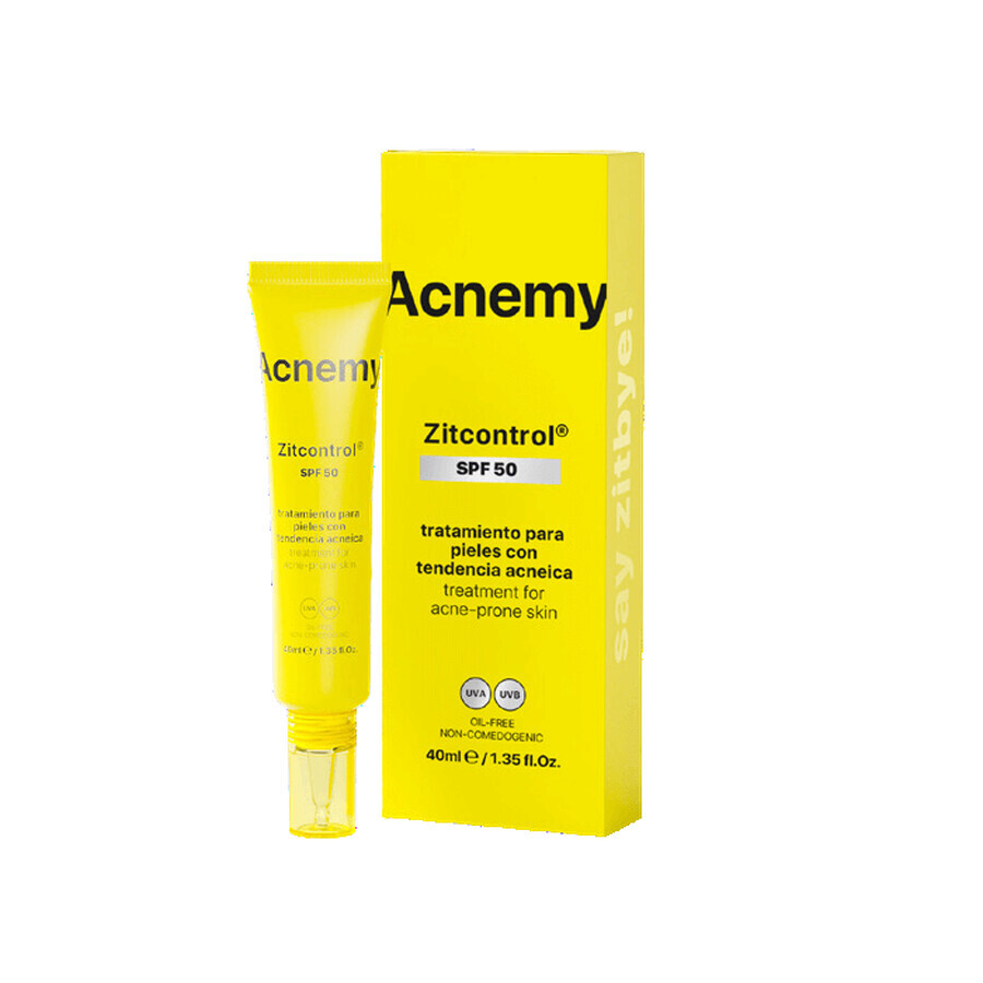 Crema per la pelle dell'acne con SPF50 Zitcontrol, 40 ml, Acnemy