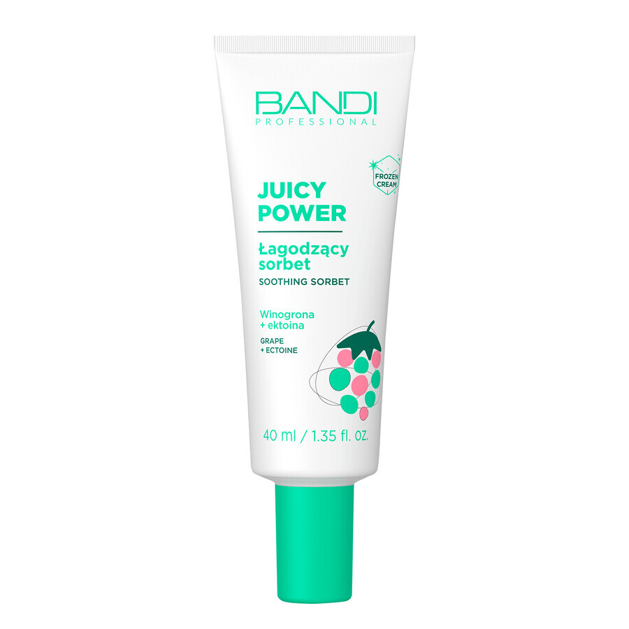 Bandi Juicy Power, sorbetto lenitivo per il viso, uva + ectoina, 40 ml