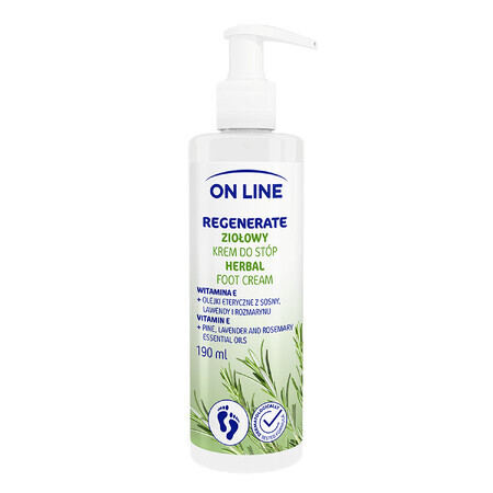 On Line Regenerate, crema piedi alle erbe, 190 ml