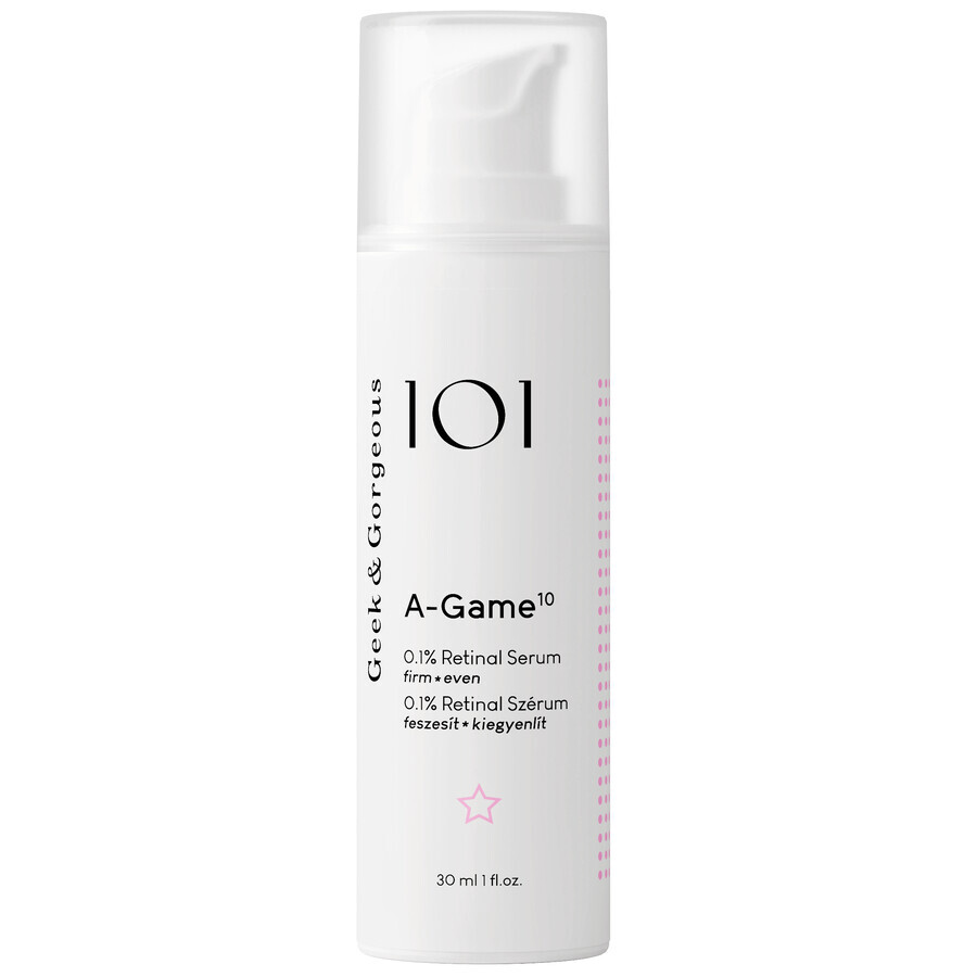 Geek &amp; Gorgeous A-Game 10, anti-wrinkle serum with retina 0.1%, 30 ml