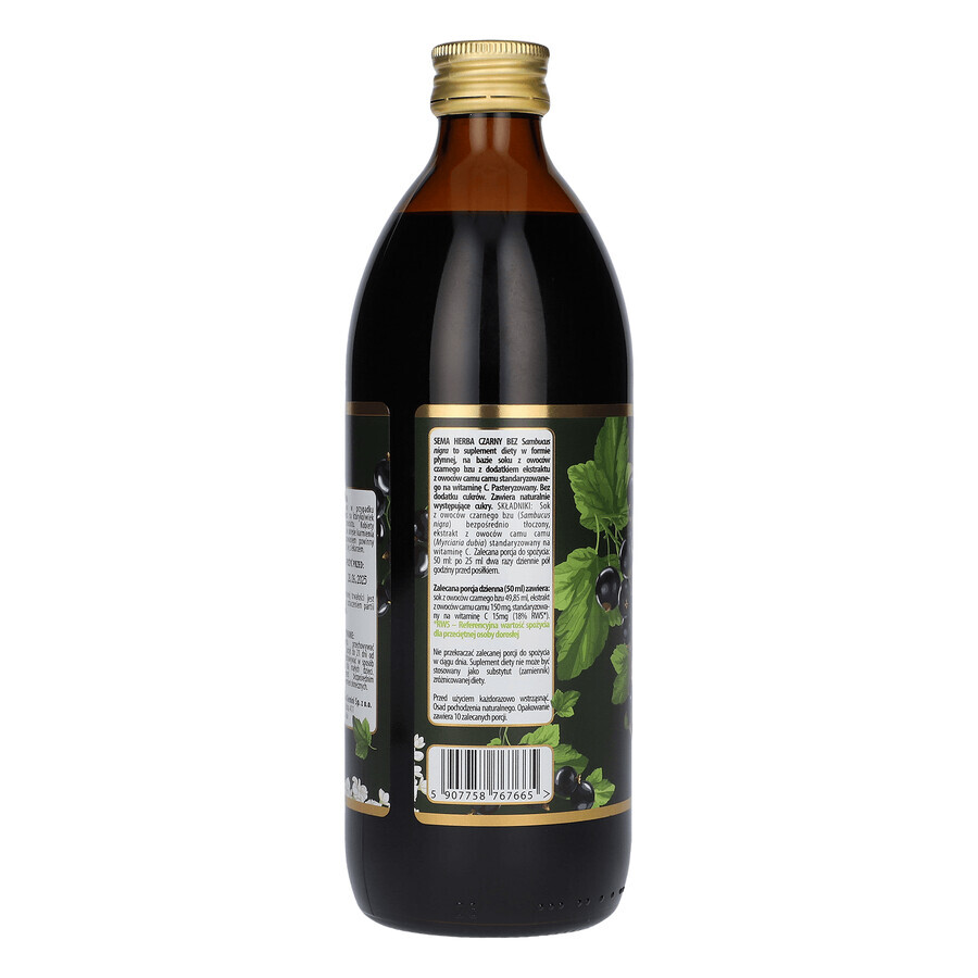 SEMA Herba Sambuco nero, succo di frutta, 500 ml