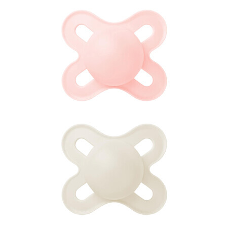 MAM Start, ciuccio, silicone, ortodontico, Non stampato Matt, bambina, 0-2 mesi, 2 pezzi