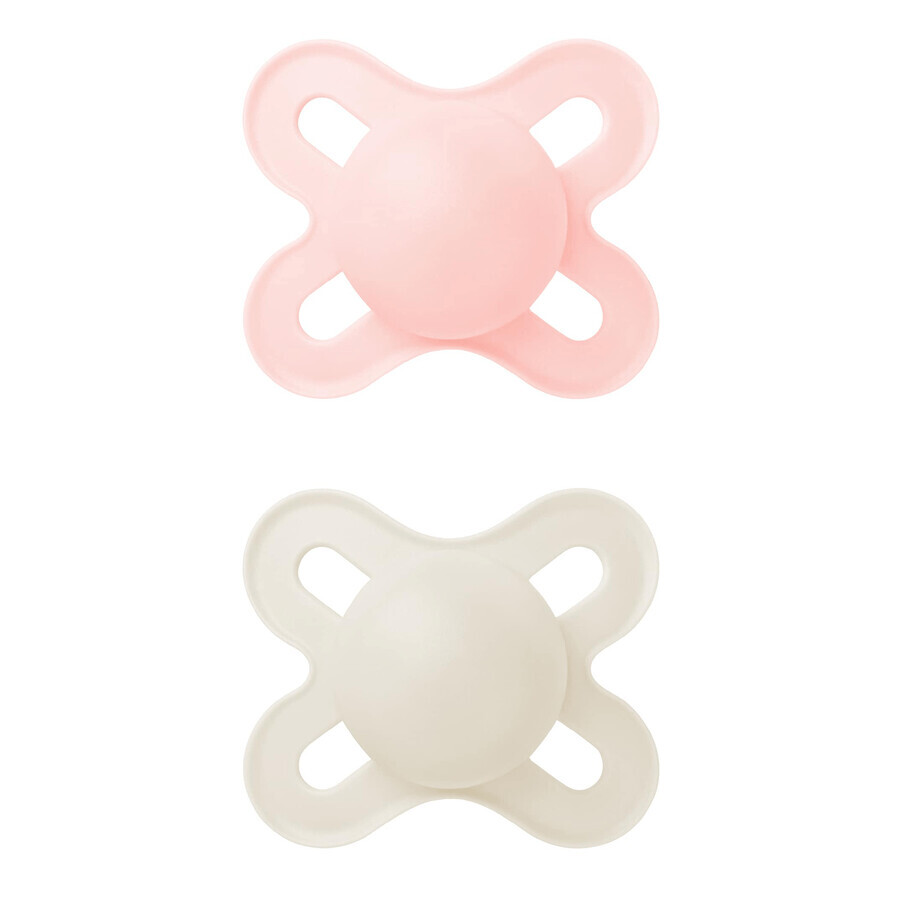 MAM Start, ciuccio, silicone, ortodontico, Non stampato Matt, bambina, 0-2 mesi, 2 pezzi