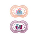 MAM Original, pacifier, silicone, orthodontic, Better Together, girl, from 16 months, 2 pieces