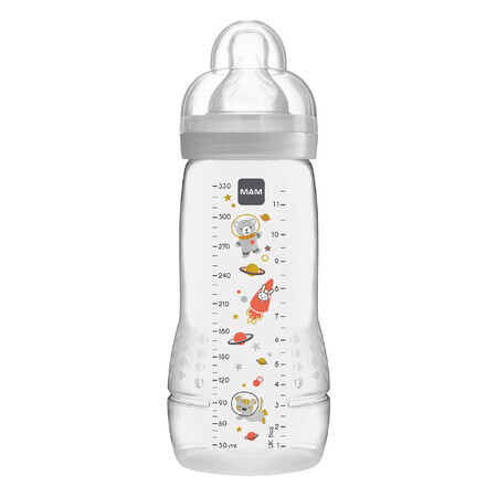 MAM Easy Active, biberon, Space Adventure, unisex, da 4 mesi, 330 ml