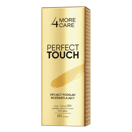 More4Care Perfect Touch, fondotinta illuminante opaco, 101 Ivory, 30 ml