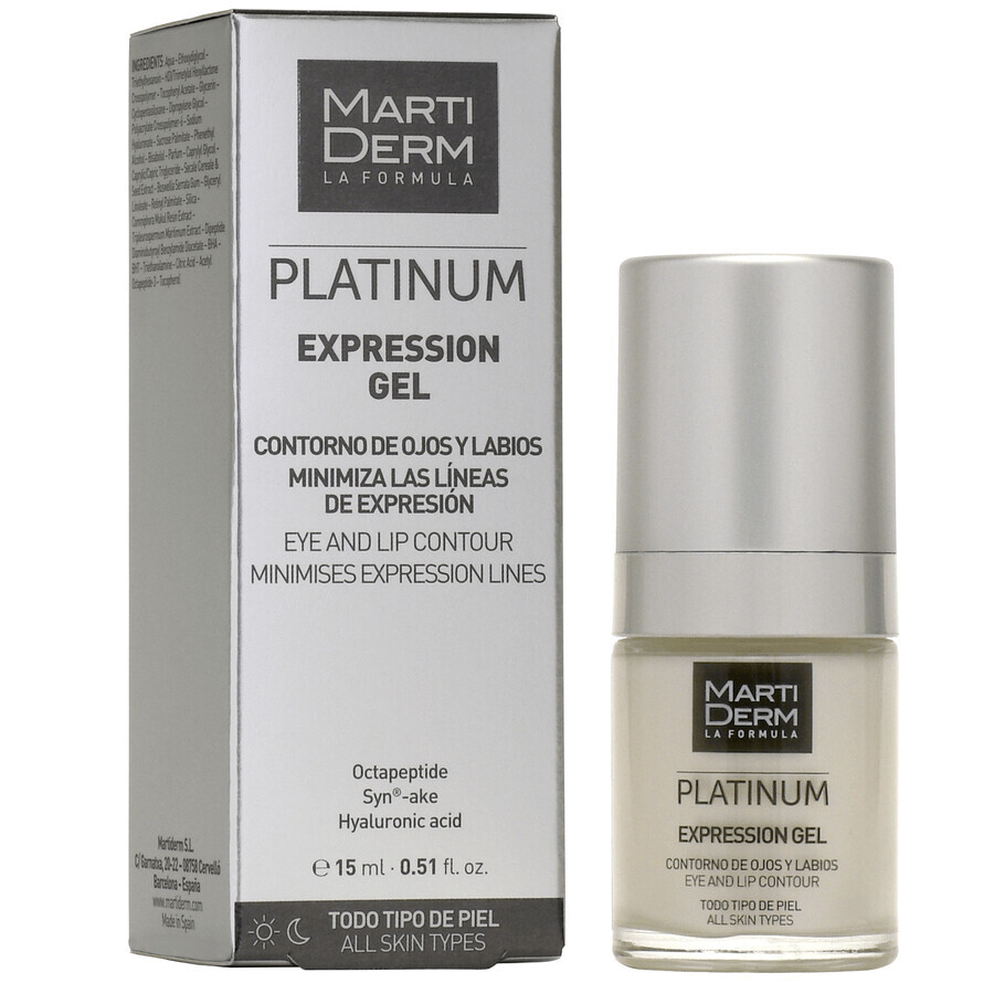 MartiDerm Platinum Expression, Gel für die Augen- und Lippenpartie, 15 ml