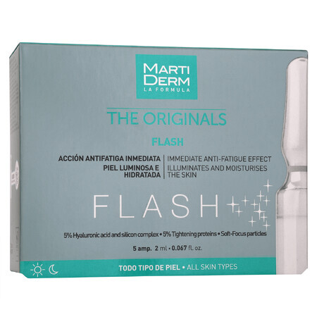 MartiDerm The Originals Flash, sérum illuminant avec effet anti-fatigue, 2 ml x 5 ampoules