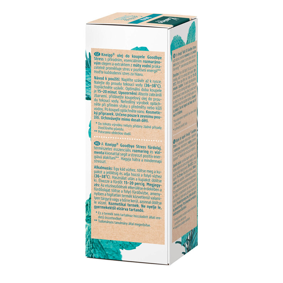 Kneipp Goodbye Stress Rosmarino e Menta, olio da bagno, 100 ml