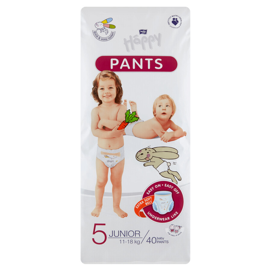 Bella Baby Happy Pants, Windeln, Größe 5 Junior, 11-18 kg, 40 Stück