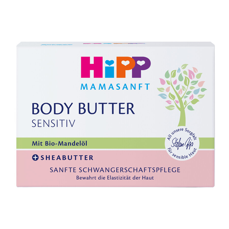 HiPP Mamasanft Sensitiv, burro corpo per donne in gravidanza, 200 ml