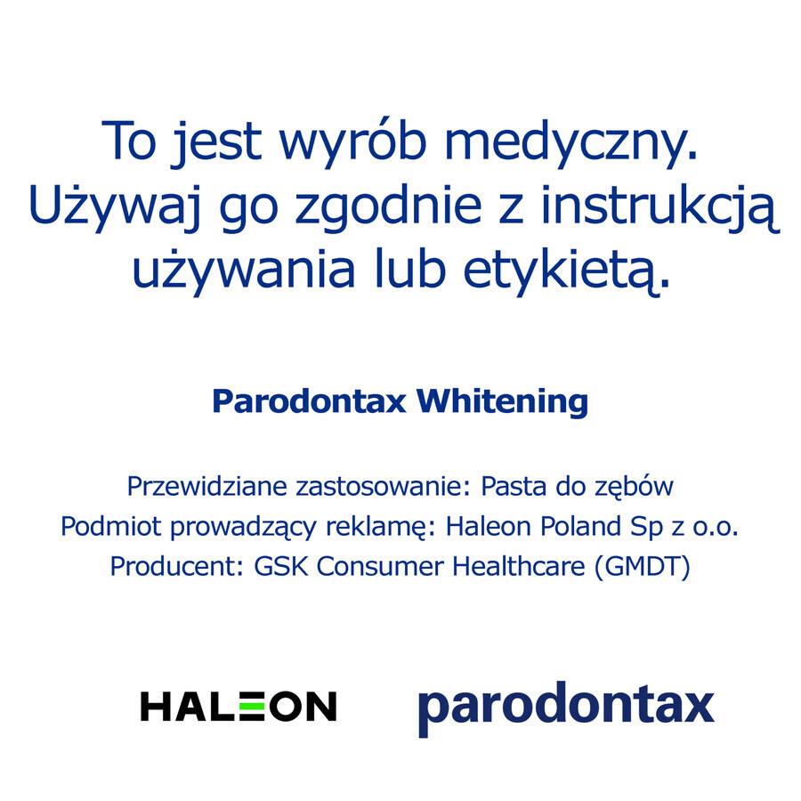 Parodontax Whitening toothpaste, 75 ml