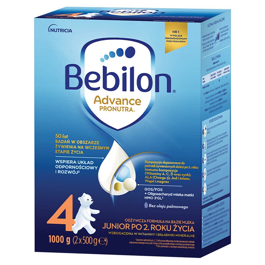 Bebilon Advance Pronutra 4 Junior Set, nährstoffreiche Milchnahrung, ab 2 Jahren, 3 x 1000 g