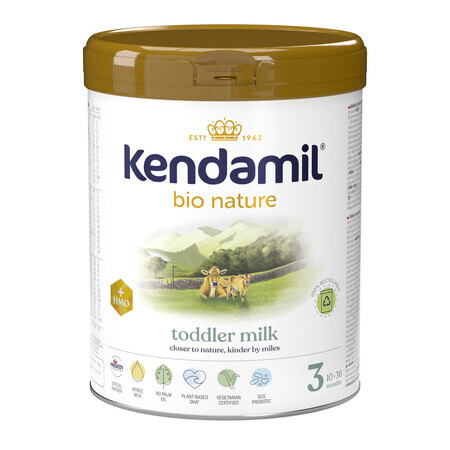 Kendamil Bio Nature 3 HMO+, latte junior, dopo 10 mesi, 800 g